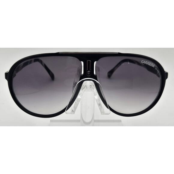 Vtg Carrera Shield Sunglasses Black Purple Gradient Marbled Arms 62 11 135 K6